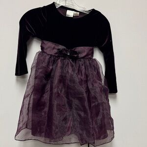 Charming Kids Dress in Black and Purple